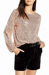 Image result for Long Sleeve Glitter Top