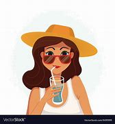 Image result for Cartoon Girl Drinking