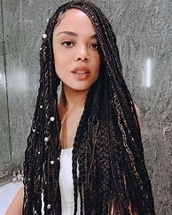 Image result for Styles with Box Braids