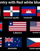 Image result for Countries Flags with Red and Blue