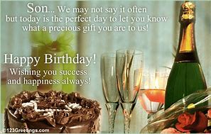 Image result for 123 Birthday Greetings for Son