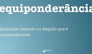 Image result for equiponderancia