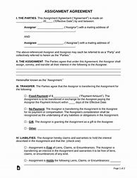 Image result for Assignment of Contract Form
