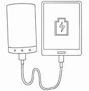 Image result for A Drawing of a Charger Connected to a Phone