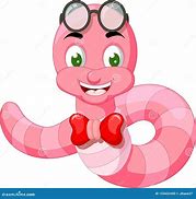 Image result for Pink Worm Cartoon