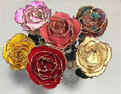 Image result for Roses Painted Gold