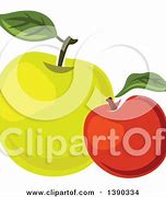 Image result for Red and Green Apple Clip Art