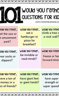 Image result for Silly Would You Rather Kids Questions