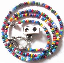 Image result for Coloured Large Bead Lanyard Magnetic