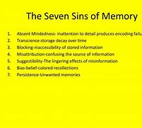 Image result for Seven Sins of Memory