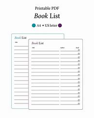 Image result for Blank Book List