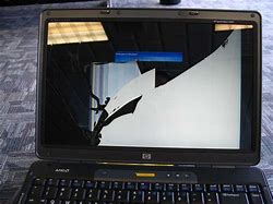 Image result for Broken HP Silver Laptop