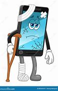 Image result for Bing Image Cartoon of a Man with a Smashed Phone