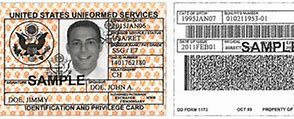 Image result for Military DD Form 1173 ID Card