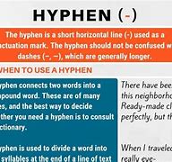 Image result for How to Use a Hyphen