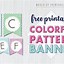 Image result for Printable Banner Rainbow Glitter Letters