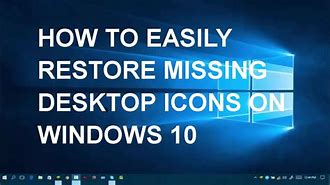 Image result for Restore Desktop Icons Windows 10