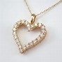 Image result for Heart Shaped Diamond Pendant Necklace