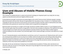 Image result for Uses of Mobile Phones Essay