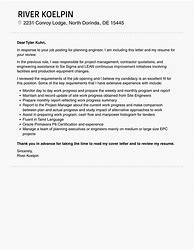 Image result for Cover Letter for Planning Engineer