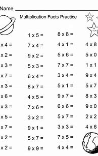 Image result for Multiplication Quiz Worksheet