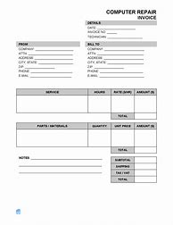 Image result for Computer Repair Invoice Template