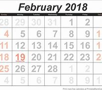 Image result for Large February Calendar 2018 Printable