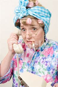 Image result for Old Lady Answering Phones
