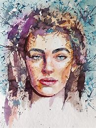 Image result for Abstract Watercolor Portraits