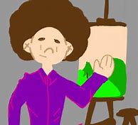 Image result for Drawing of Bob Ross