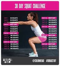Image result for 30-Day Squat Challenge Chart