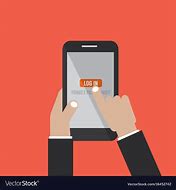 Image result for Hand On Cell Phone Login Button Image