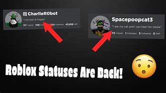 Image result for Roblox Profile Status