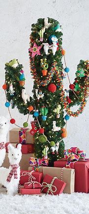 Image result for Cactus Decorated Christmas Tree