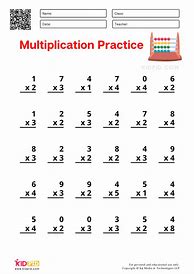 Image result for Math Multiplication Worksheets Single Digit 6