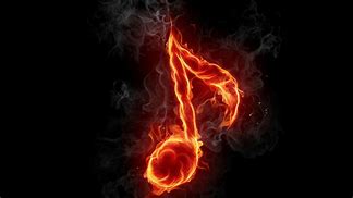 Image result for 3D Music Notes On Fire