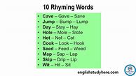 Image result for 10 Rhyming Words