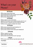 Image result for What's On Your Phone Game Printable