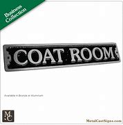 Image result for Coat Room Sign