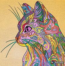 Image result for Psychedelic Trippy Art Cat
