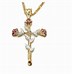 Image result for Cross Necklace Pink Rosse Gold