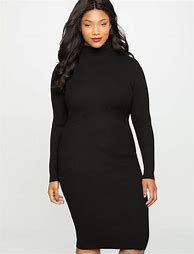 Image result for Black Plus Size Sweater Dress
