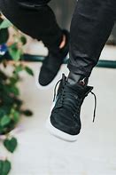 Image result for Black Leather Sneakers