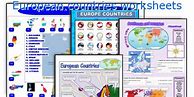 Image result for All Countries in Europe Worksheet
