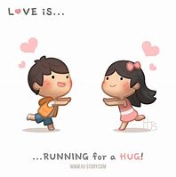 Image result for Cartoon of Guy and Girl Running to Hug