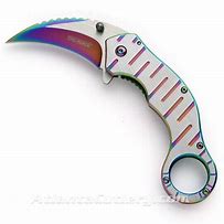 Image result for Rainbow Karambit Knife