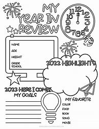 Image result for Kids Year in Review Printable