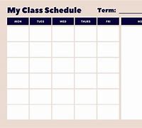 Image result for Class Schedule Template Aesthetic