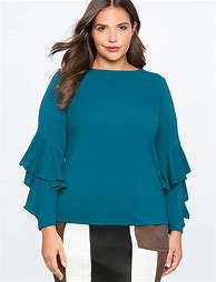 Image result for Blue Sleeve Tops Plus Size