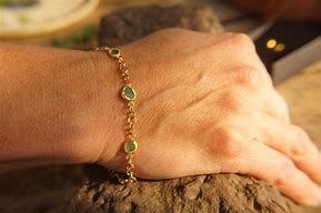 Image result for 24K Gold Emerald Bracelet